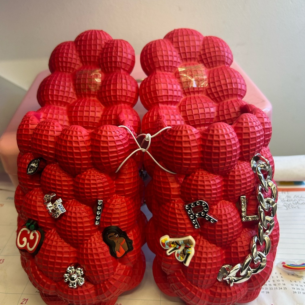Red bubble slides
